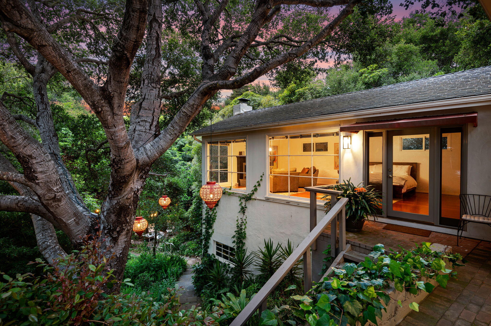 a view of a house with sitting area