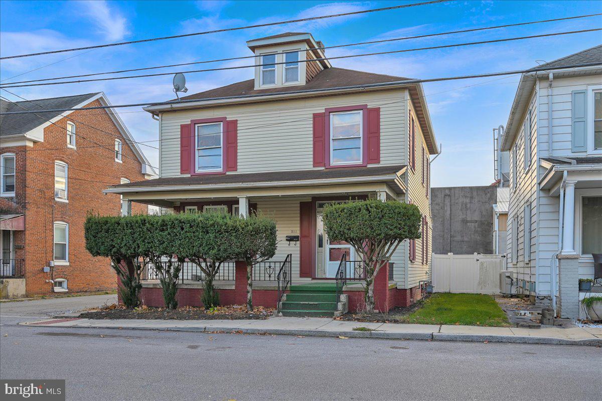 a front view of a house