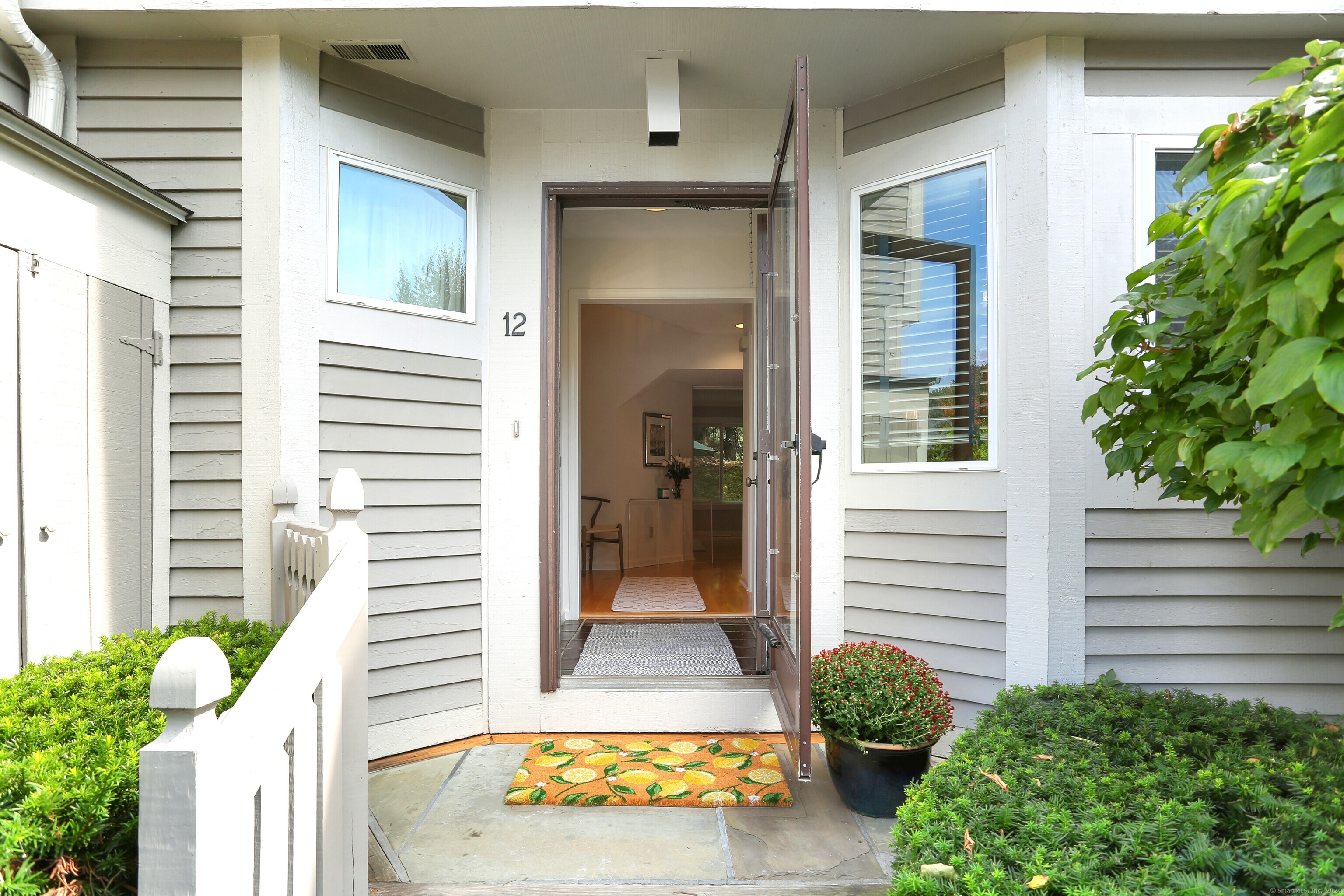 a view of a entryway of the house