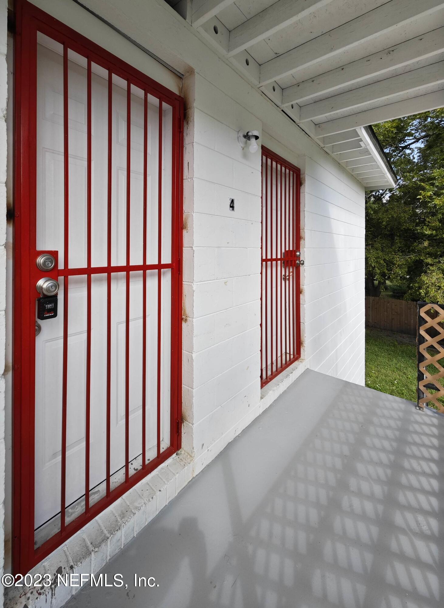 a view of a porch