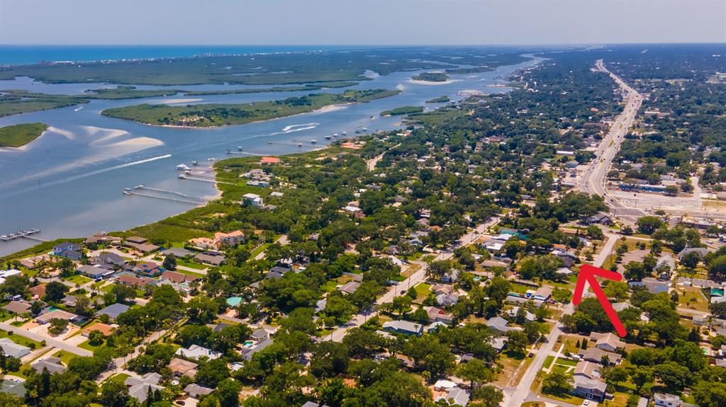 a view of city and ocean