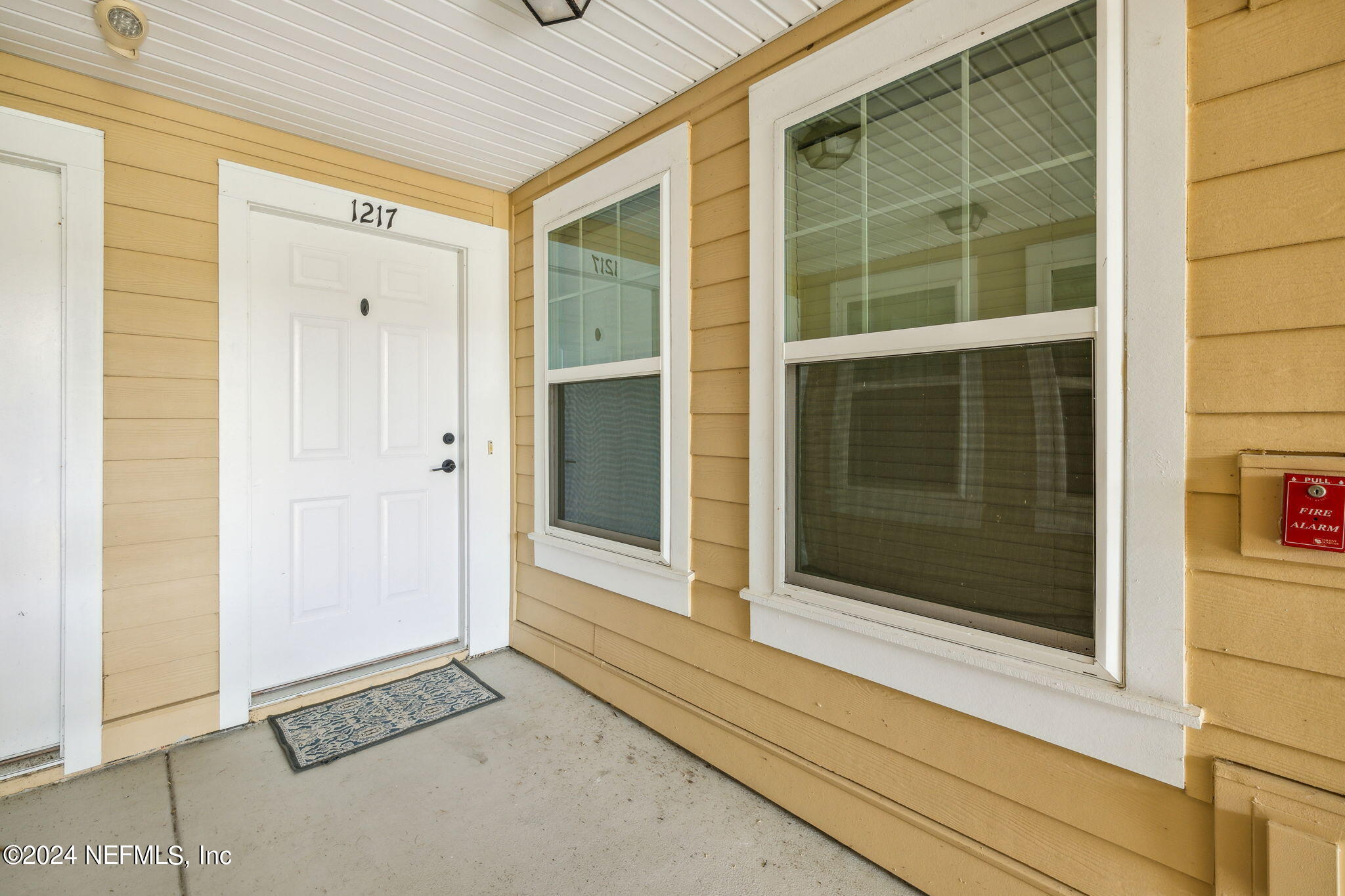 a view of front door