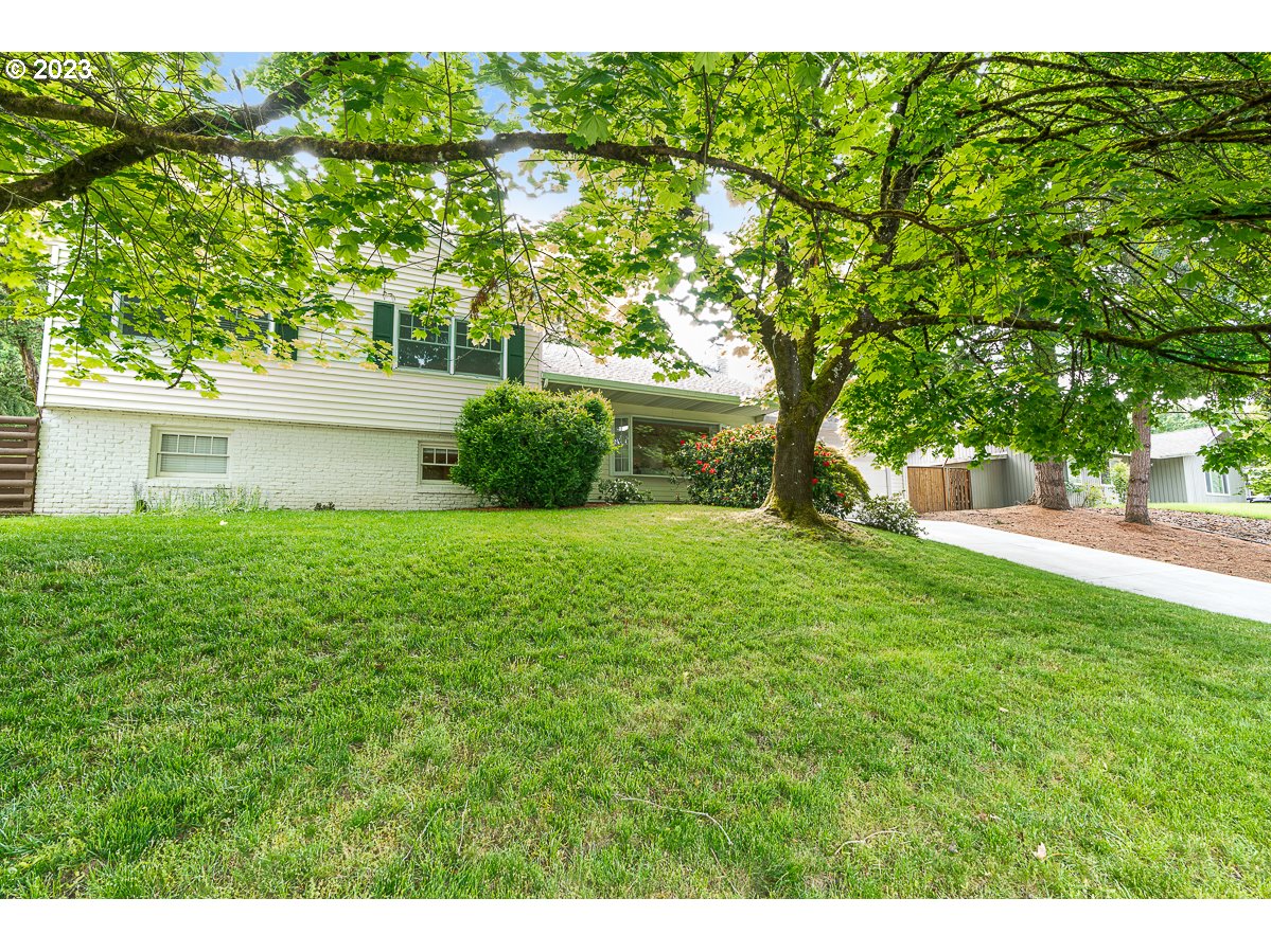 a view of house with yard