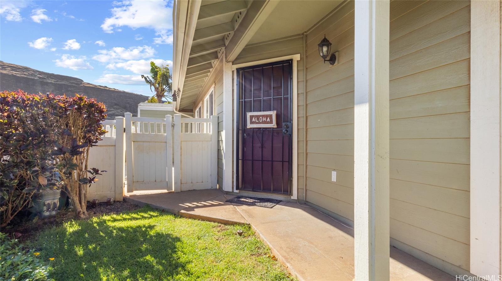 a view of front door of house