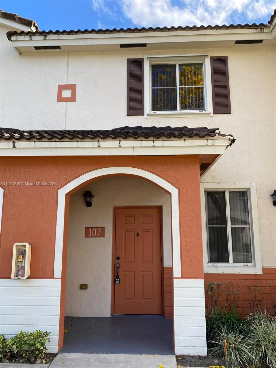 a view of front door