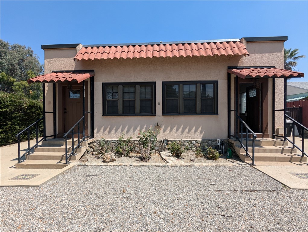 a front view of a house