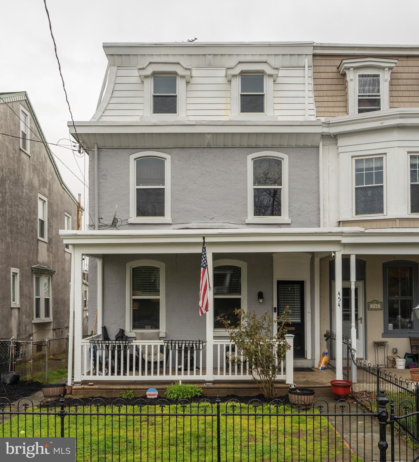 front view of a house with a porch