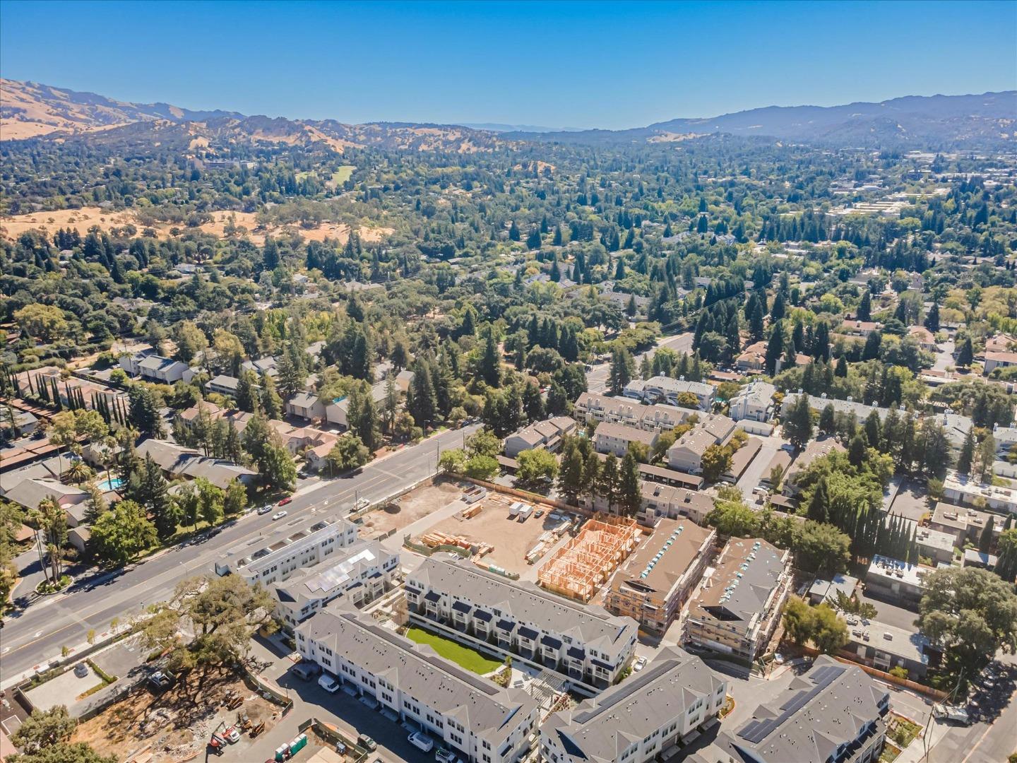 an aerial view of a city