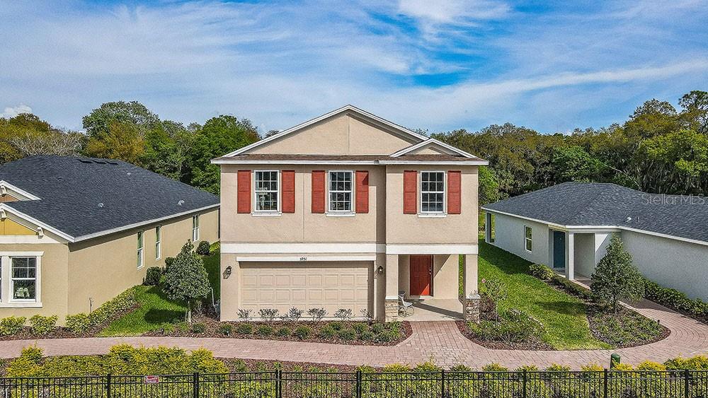 a aerial view of a house