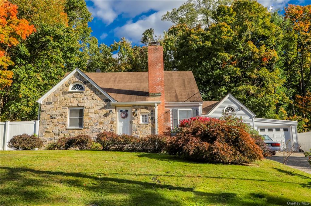 View of front of home with a front lawn