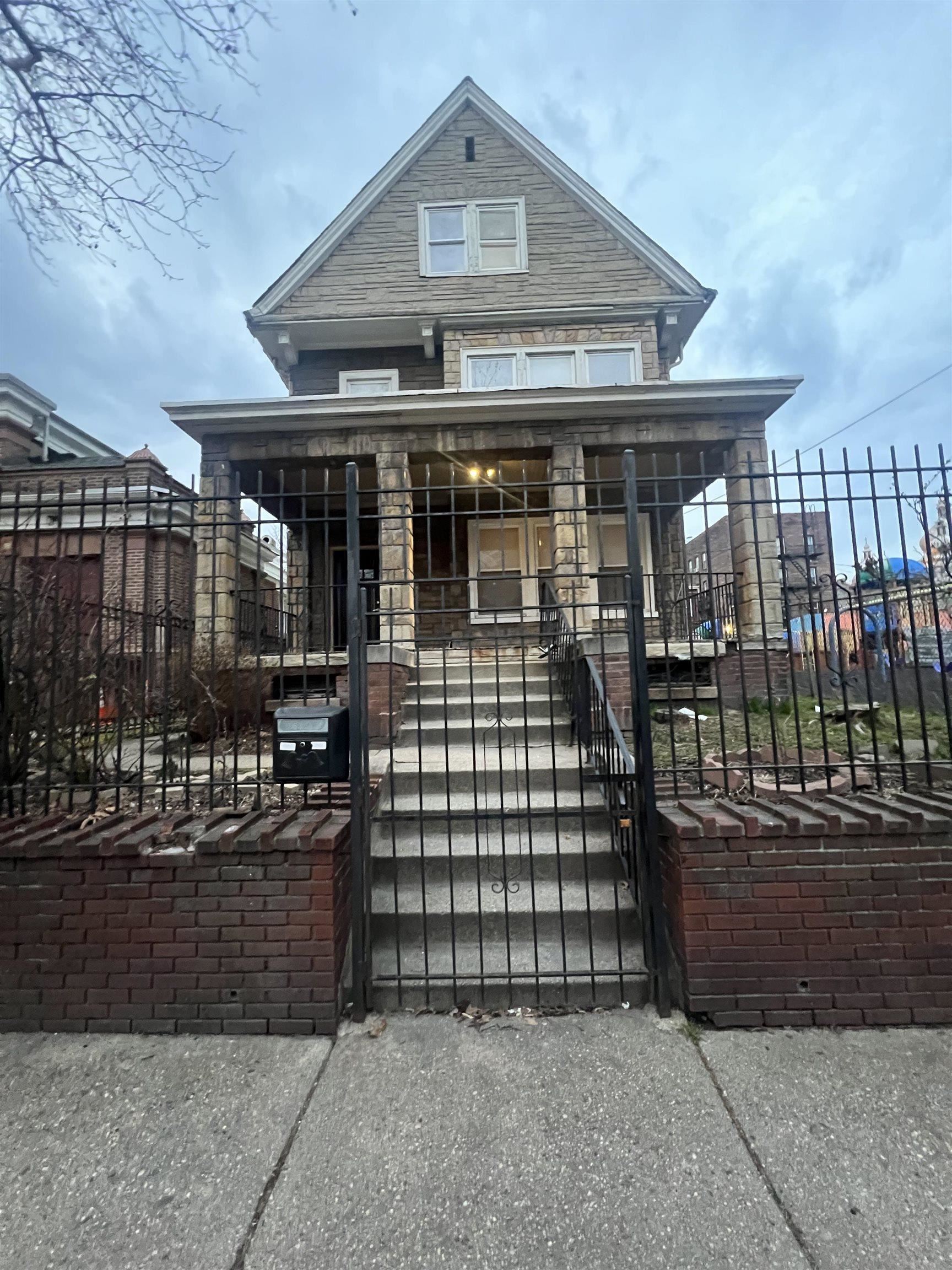 a front view of a house