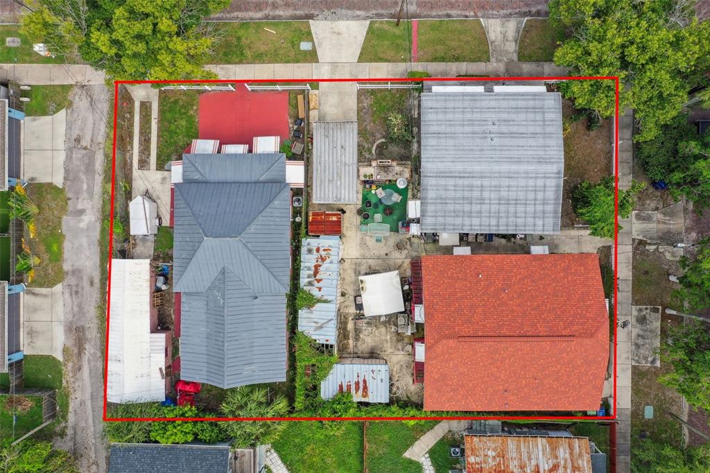 aerial view of multiple house