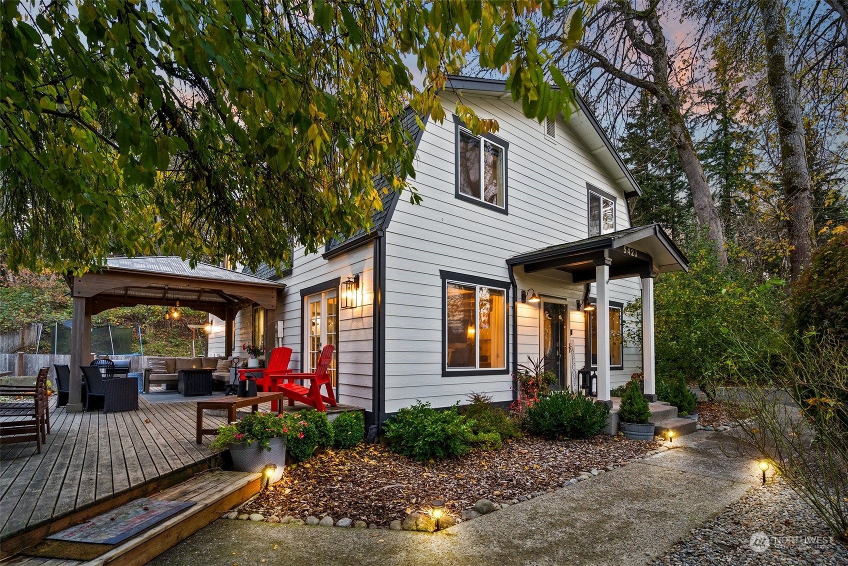 a front view of a house with porch