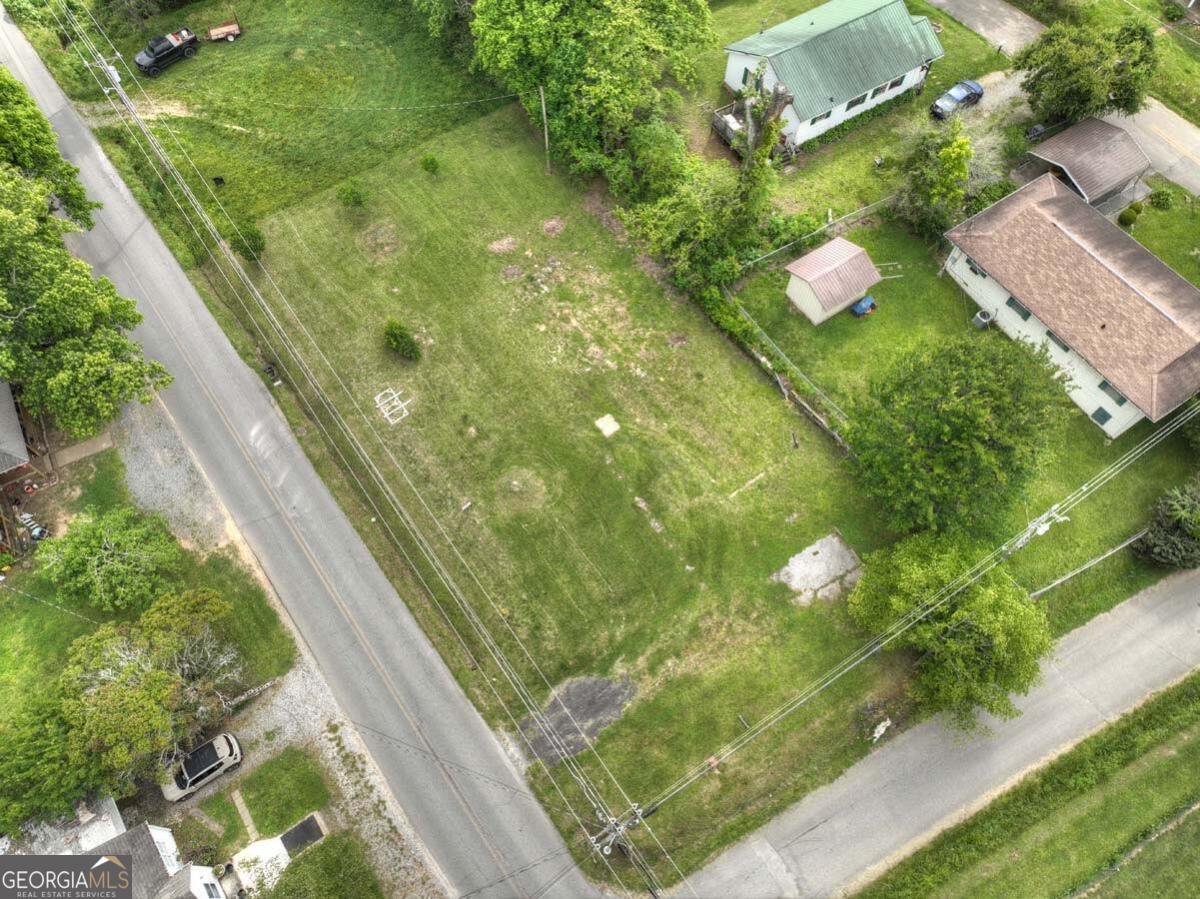 a view of a garden from a balcony