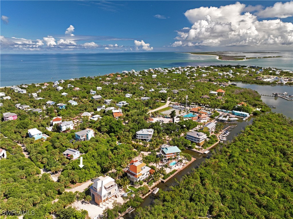 a view of an ocean and beach