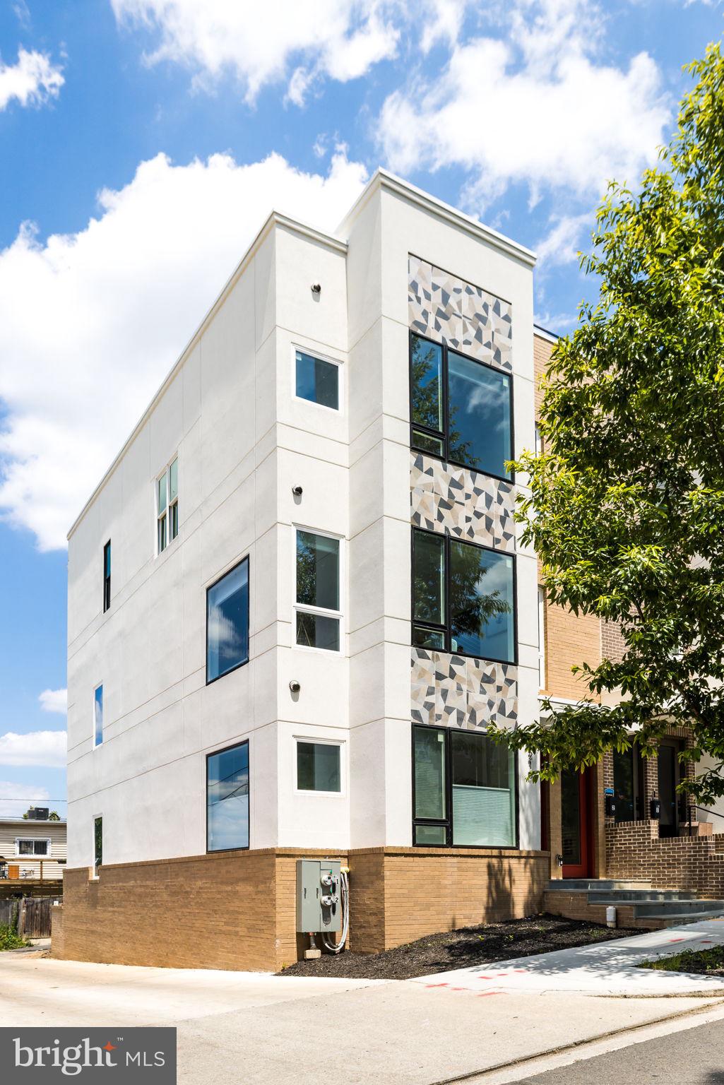 a front view of a building