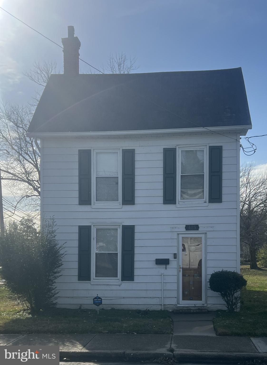 a front view of a house