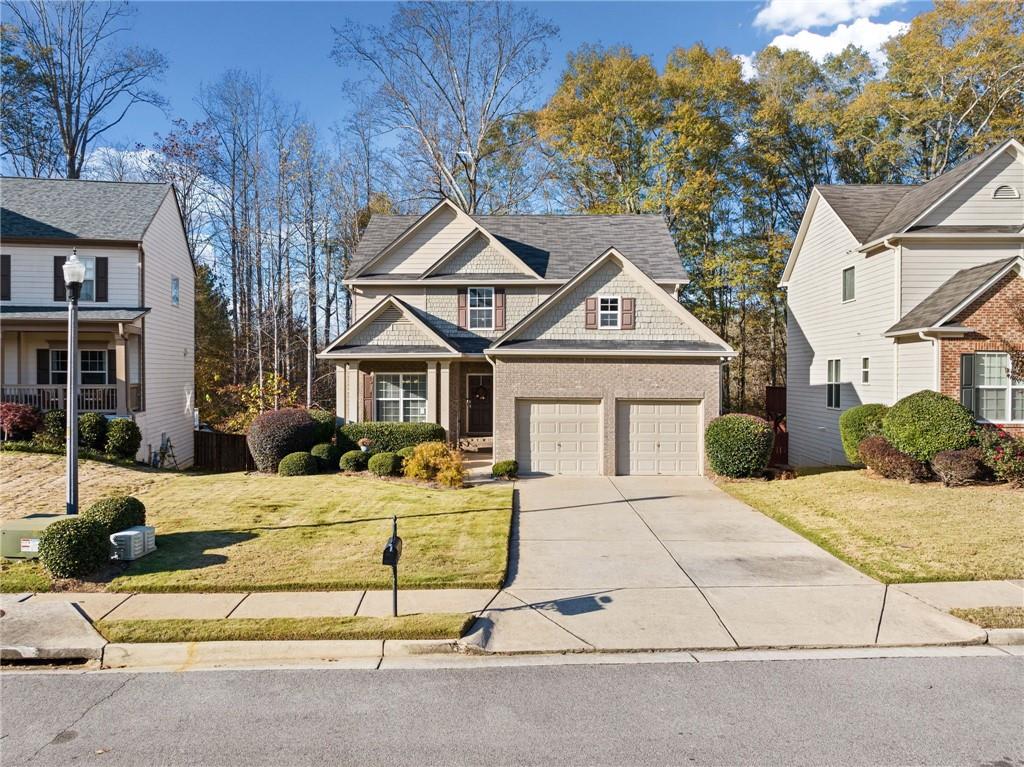 a house with trees in the background