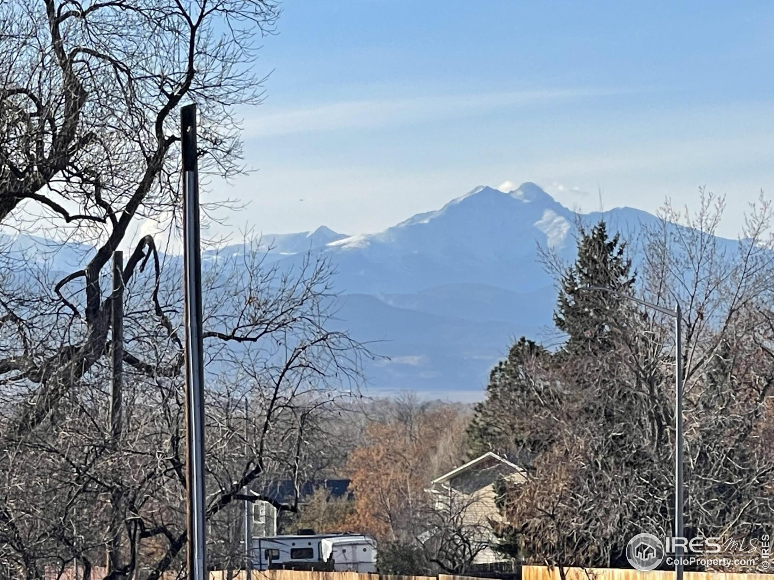 a view of a city with a mountain