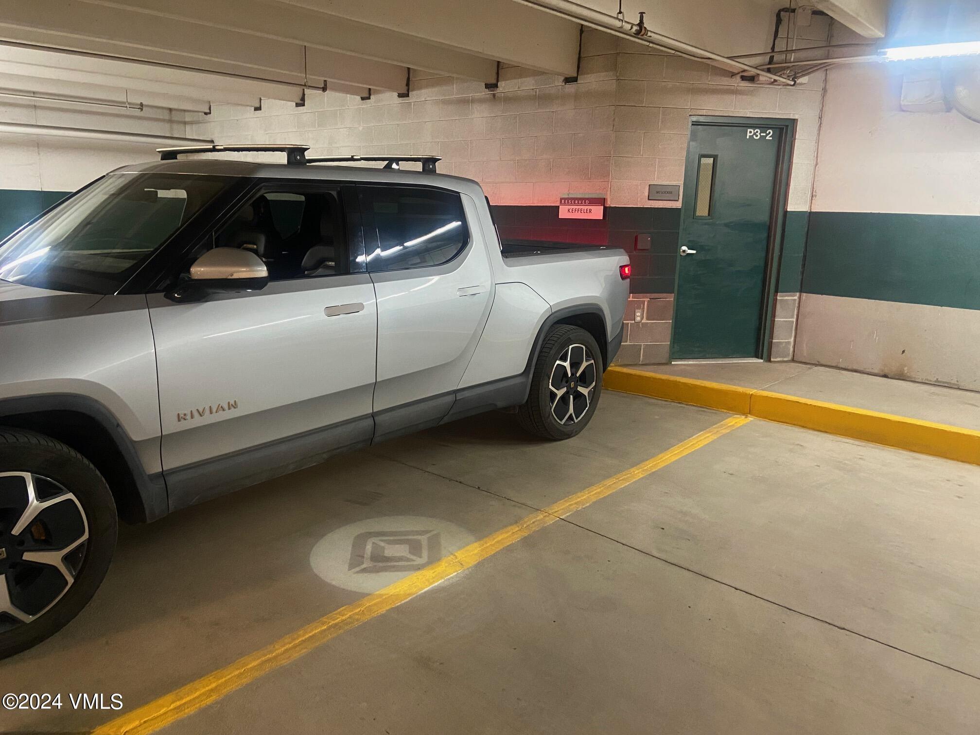 a view of a car garage