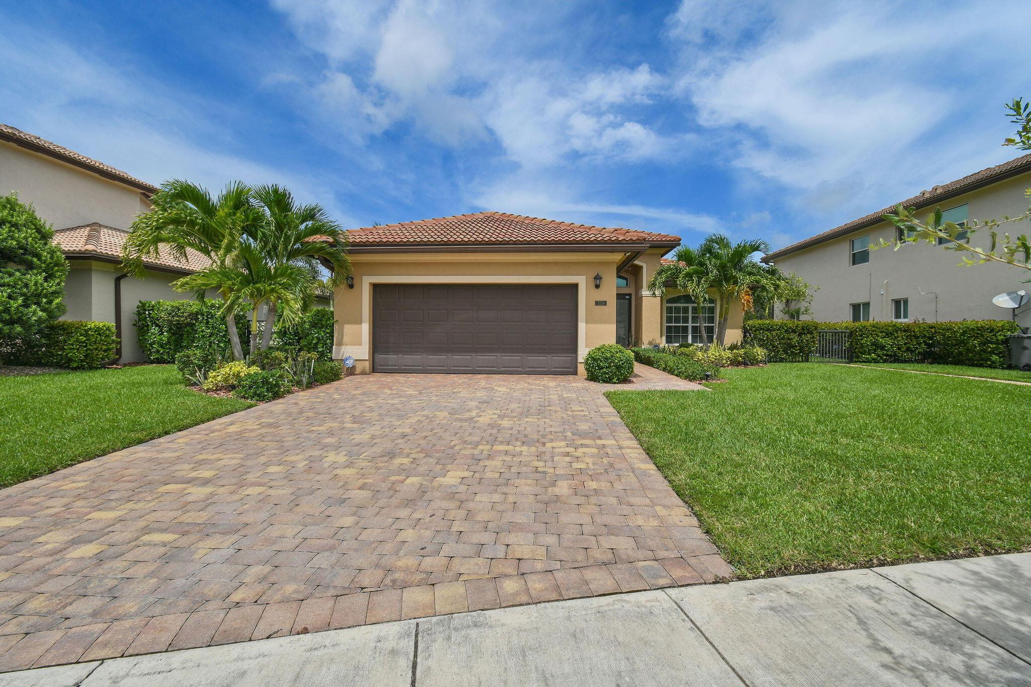 a front view of house with yard