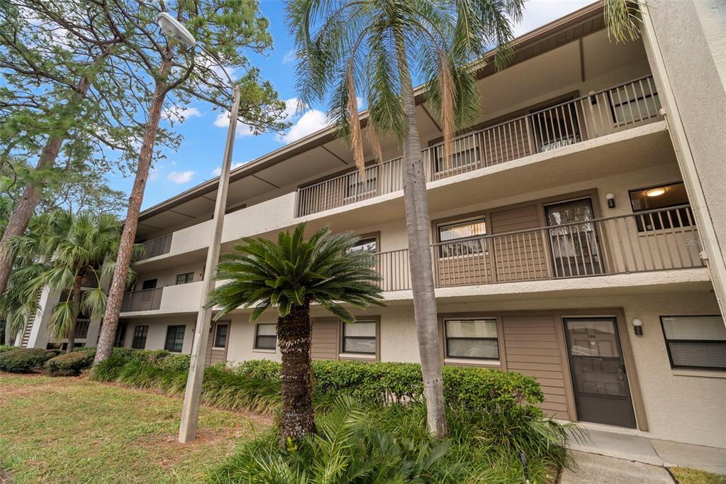 a front view of a multi story residential apartment building