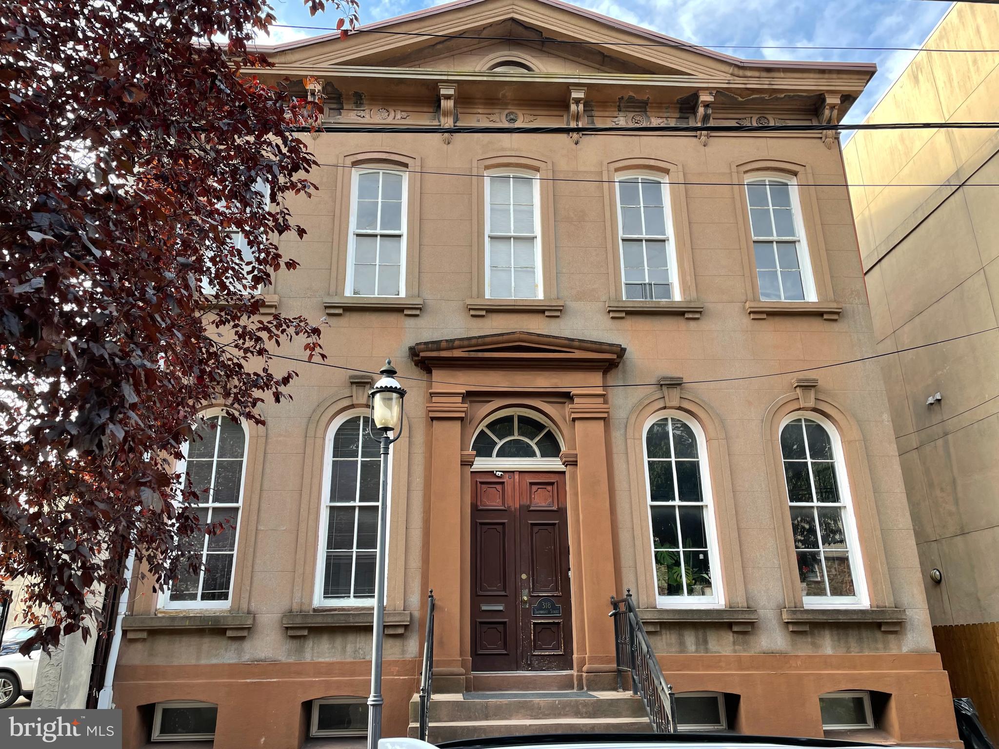 a front view of a house