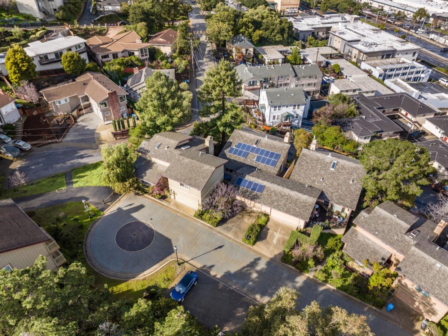 an aerial view of residential house with outdoor space