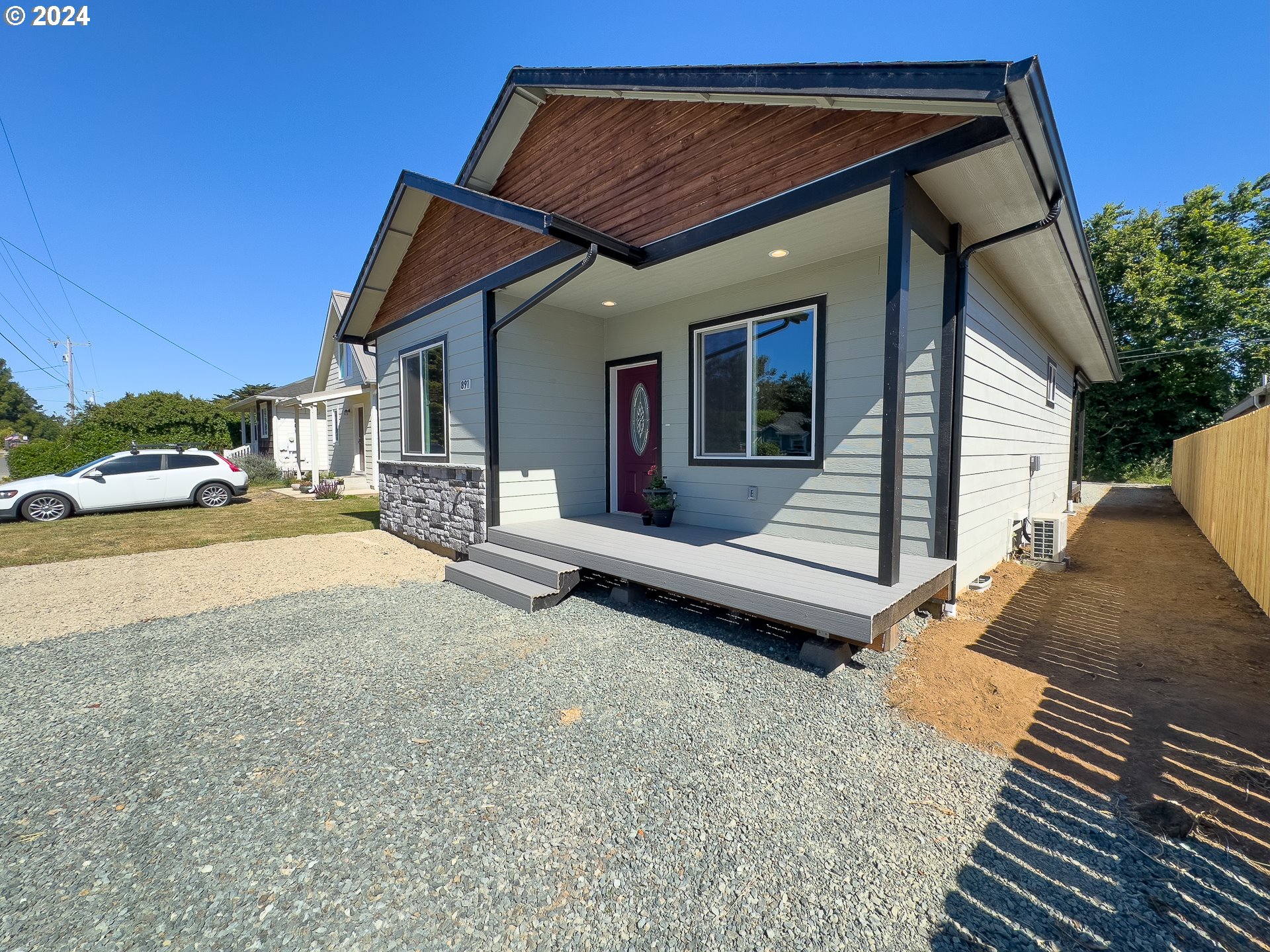 a view of a house with a patio