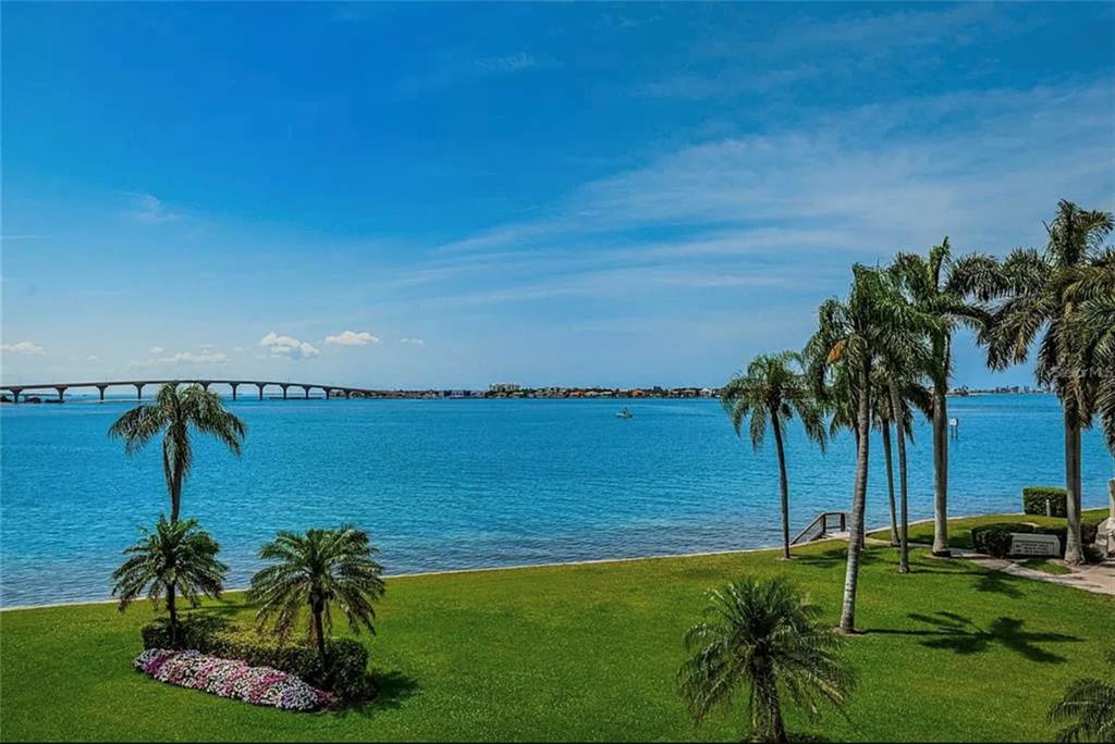 a view of an ocean and beach