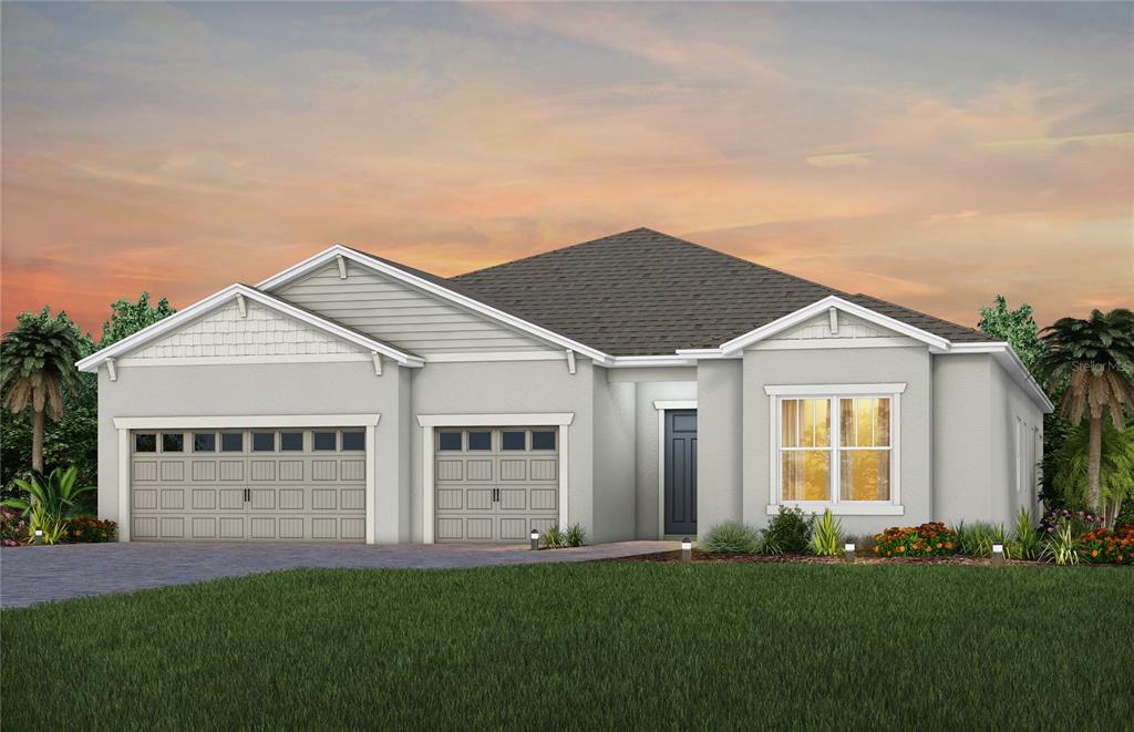 Exterior Design. Artistic rendering for this new construction home. Pictures are for illustrative purposes only. Elevations, colors and options may vary.