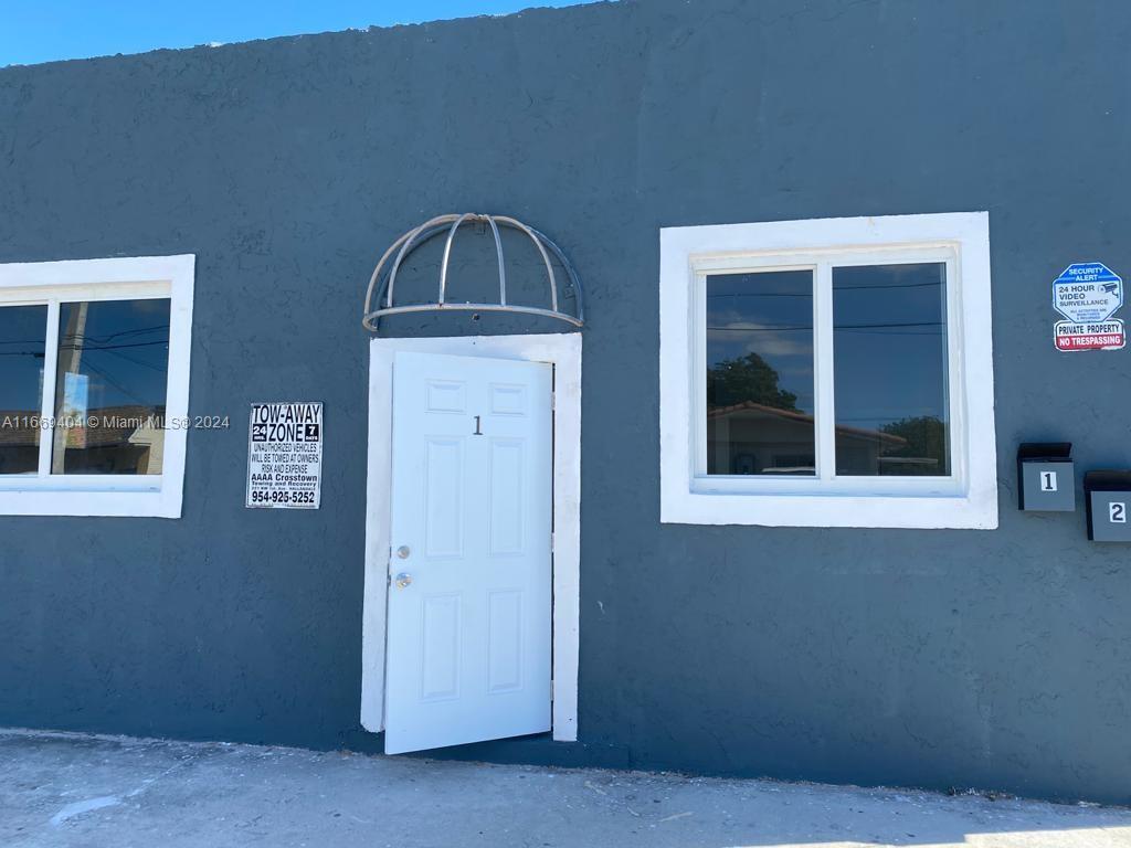 a view of front door of house