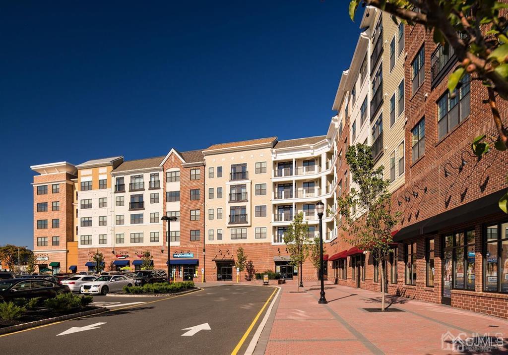 a view of a building with a street