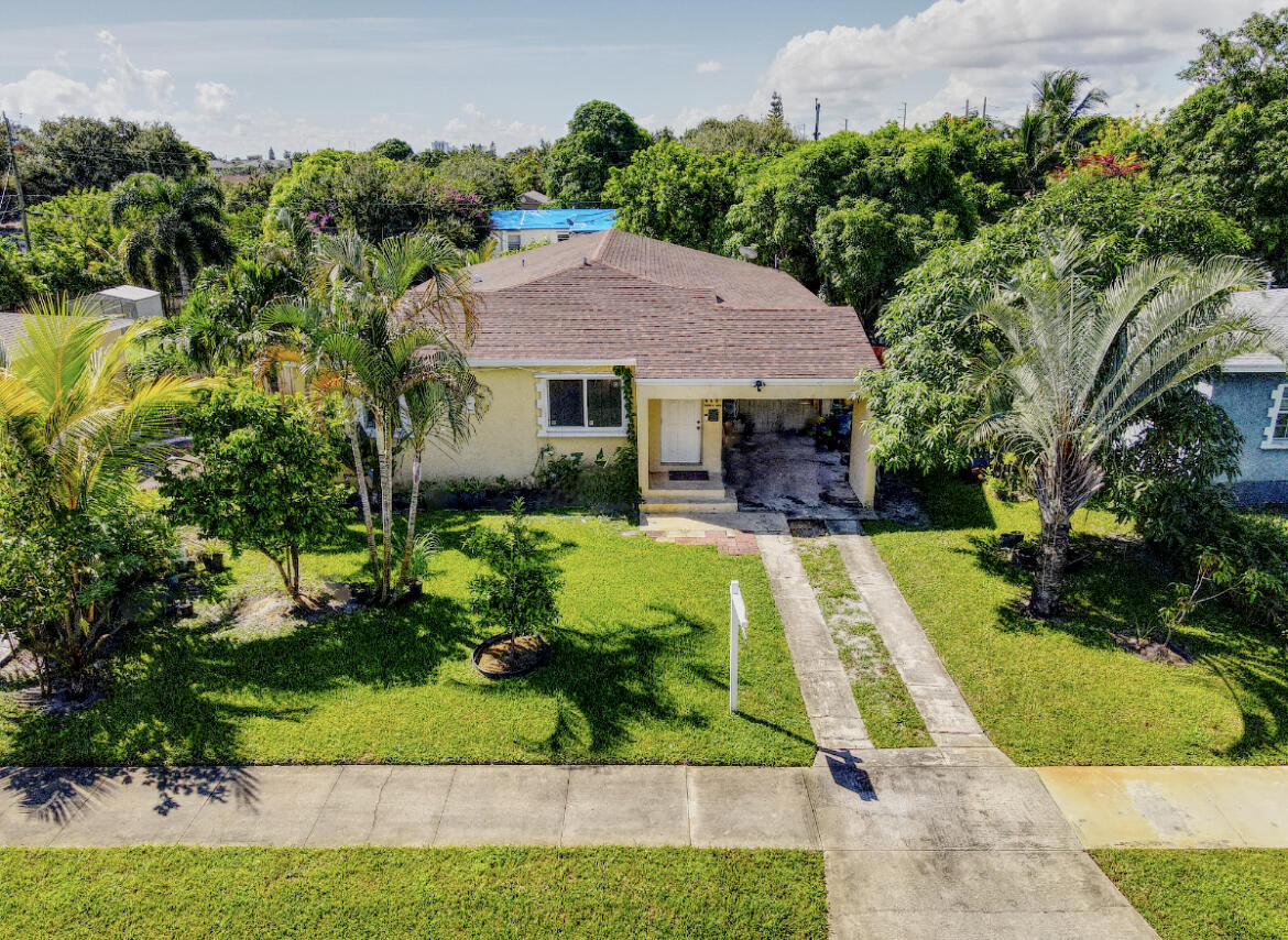 a aerial view of a house