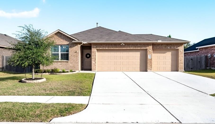 Welcome to your serene retreat at Bridges on Lake Houston, featuring an inviting single-story home with a beautifully maintained facade, manicured landscaping, and a spacious three-car garage. Embrace lakeside living with modern comforts in this tranquil community.