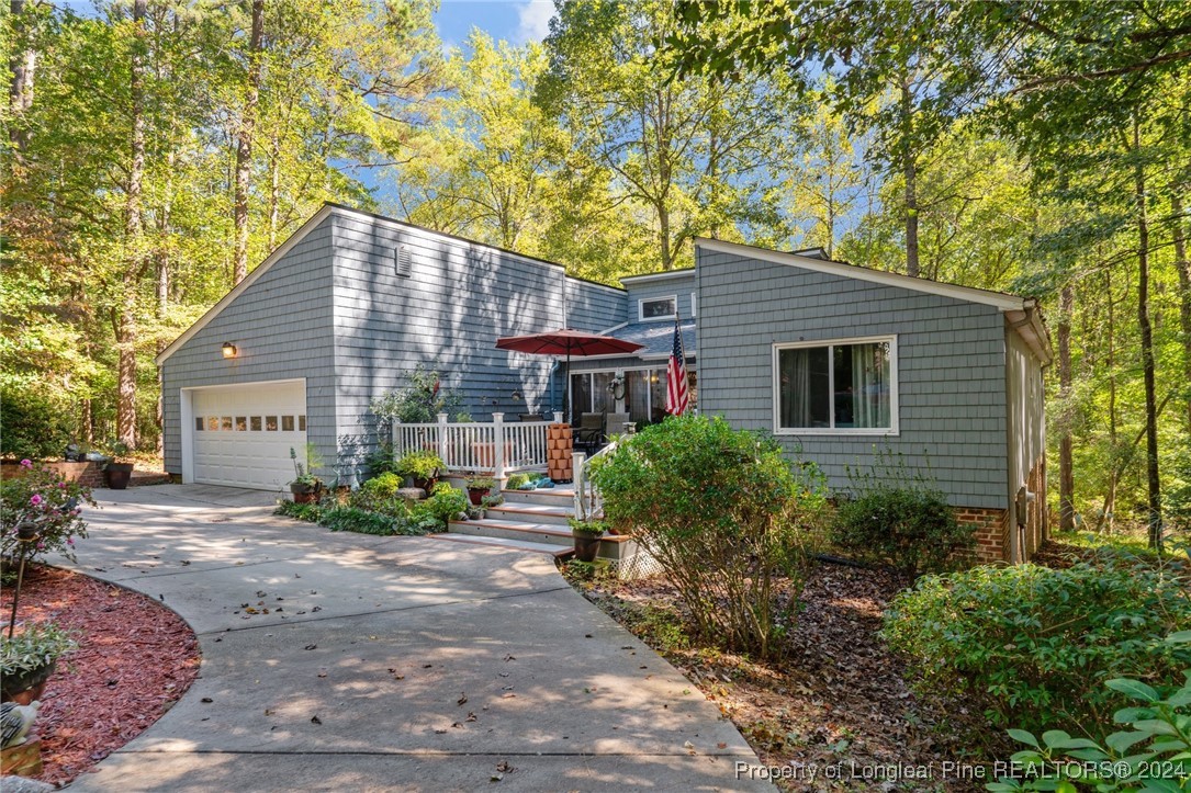 a view of a house with a patio