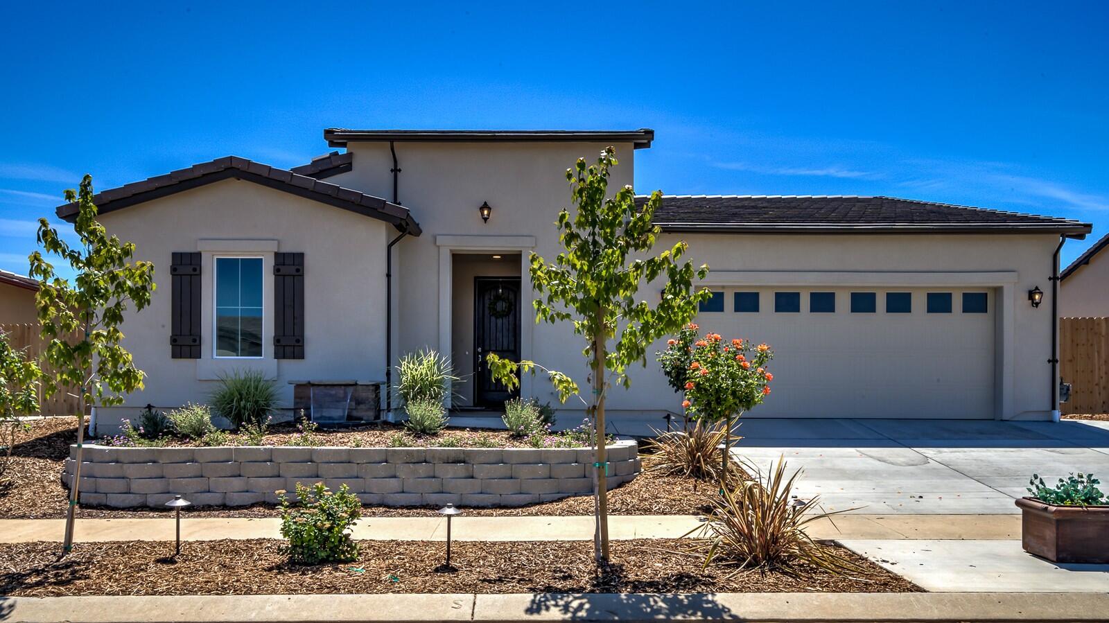 a front view of a house