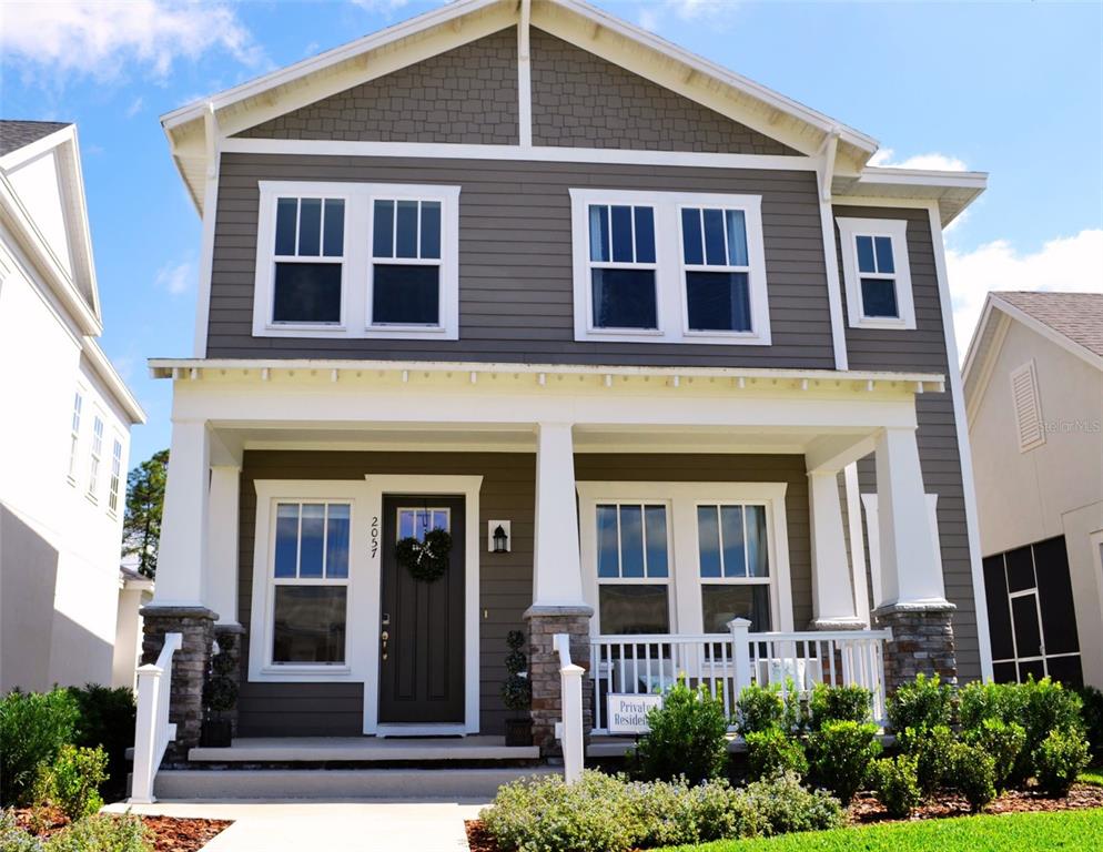 a front view of a house