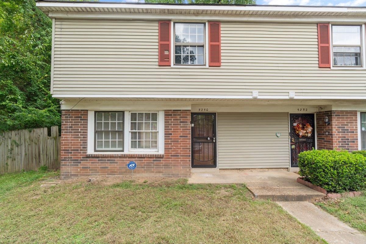 a front view of a house