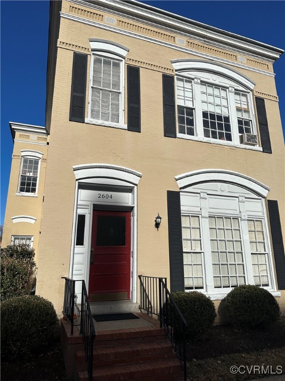 a view of a house with a balcony