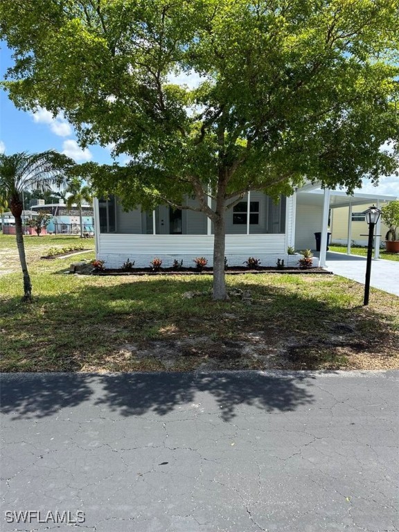 a house that has a tree in front of it