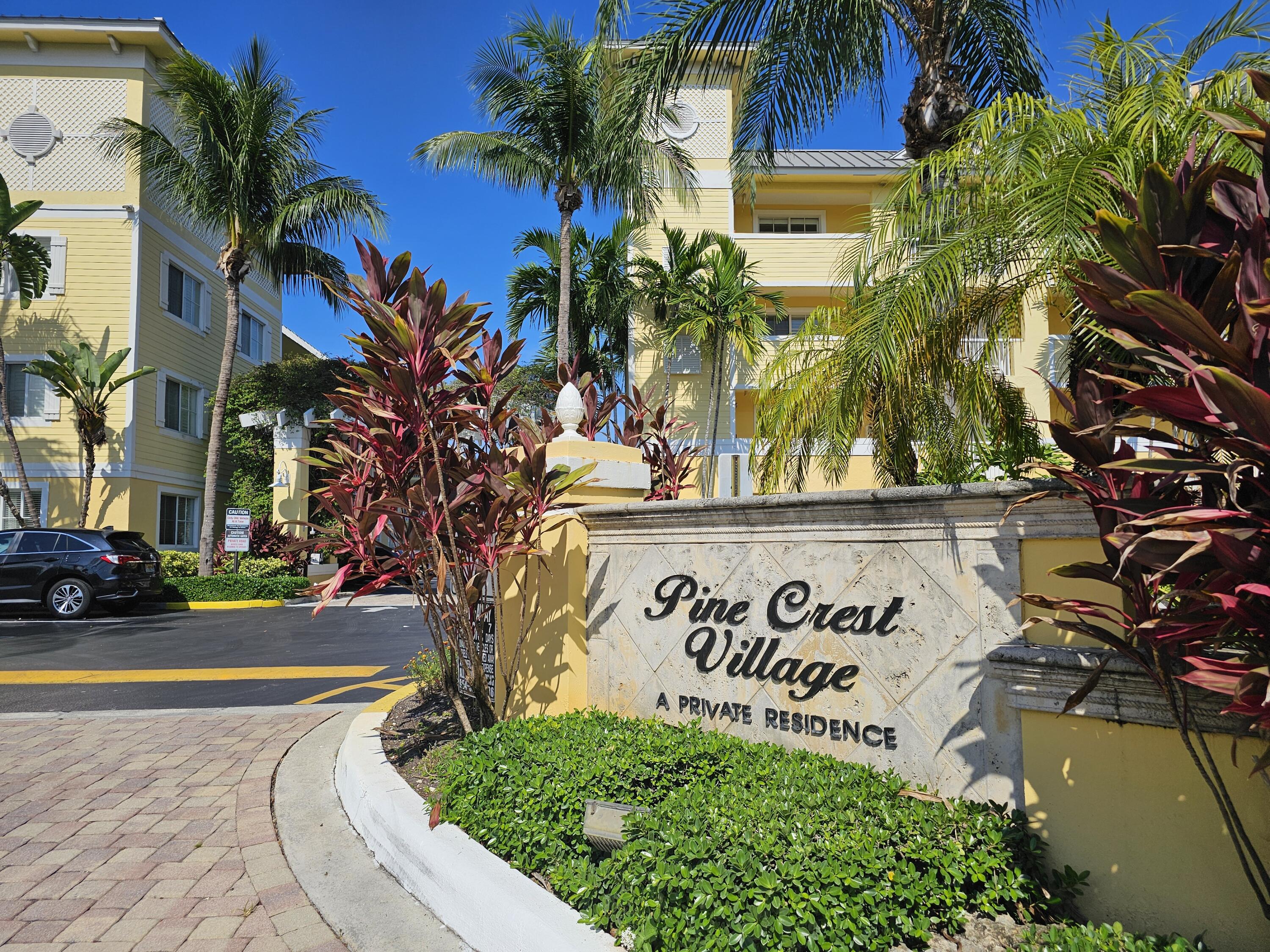 Pine Crest Village Entrance