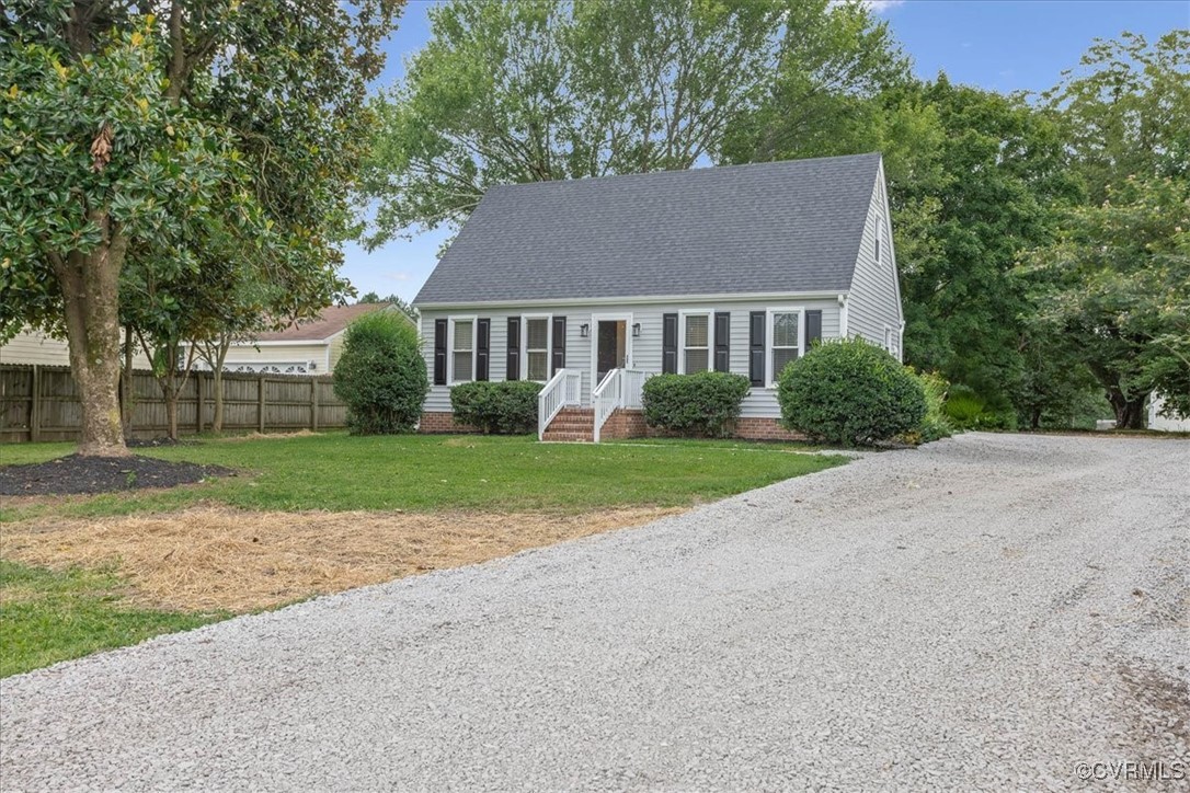 front view of house with a yard