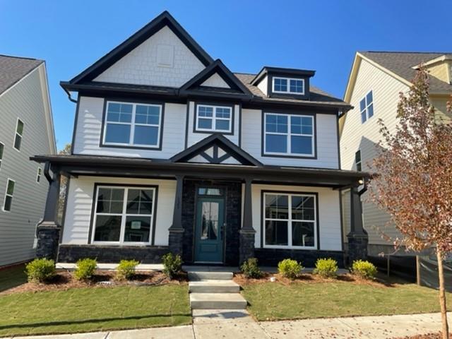 a front view of a house