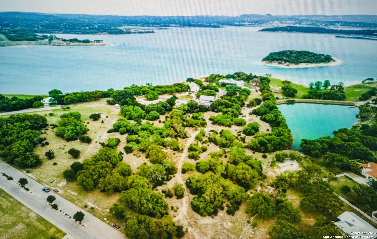 a view of a lake with a lake