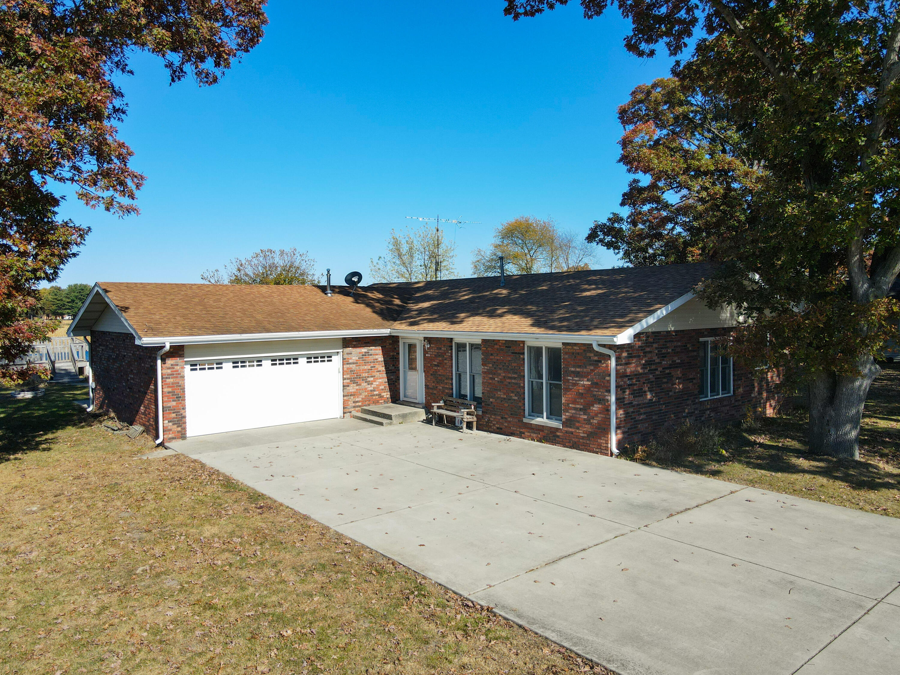 front view of a house with a outdoor space