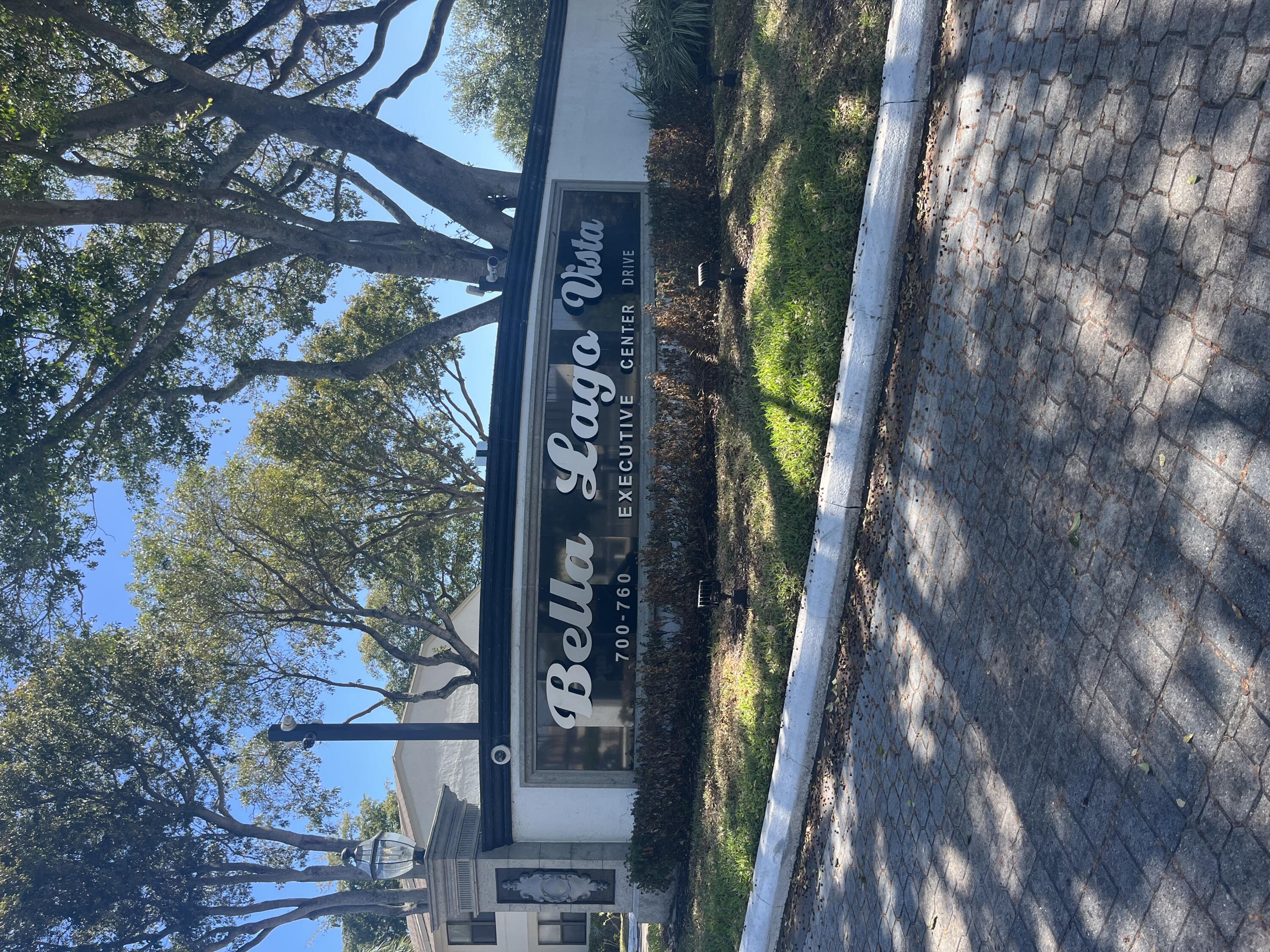 a view of park with sign board