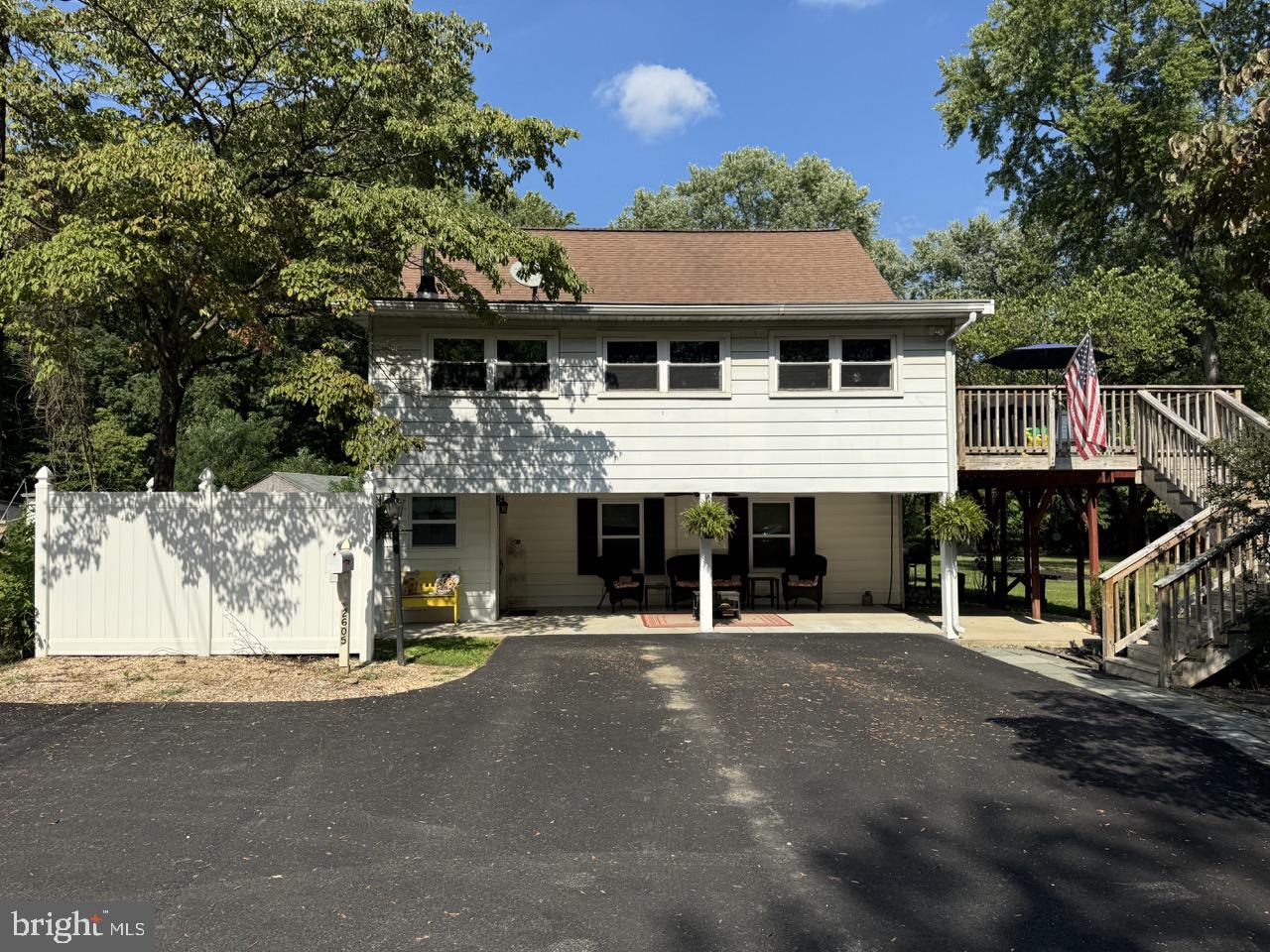 a front view of a house with a garage