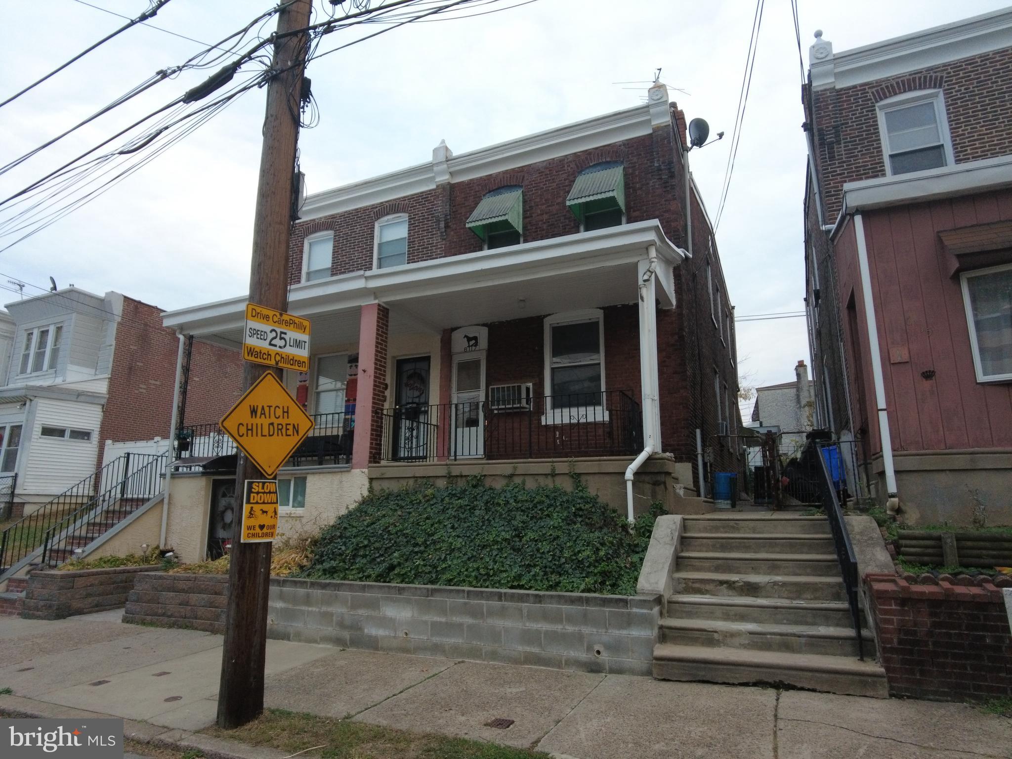 a front view of a house