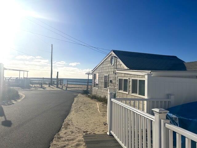 a view of a house with a roof deck